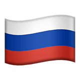 Bandeira da Rússia nos iOS iPhones e macOS da Apple