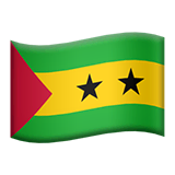 🇸🇹 Drapeau de Sao Tomé-et-Principe Émoji sur Apple macOS et iOS iPhones