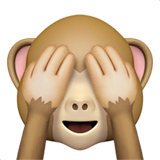 see-no-evil-monkey Emoji apple