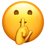 shushing-face Emoji apple