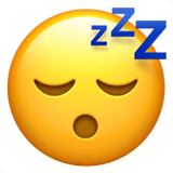 sleeping-face Emoji apple