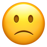 slightly-frowning-face Emoji apple