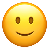 slightly-smiling-face Emoji apple