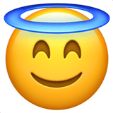 smiling-face-with-halo Emoji apple