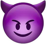 Smiling Face With Horns Emoji on Apple macOS and iOS iPhones