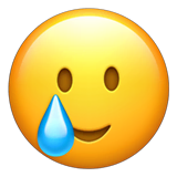 smiling-face-with-tear Emoji apple