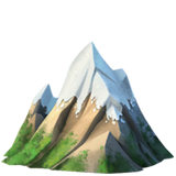 snow-capped-mountain Emoji apple