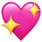 sparkling-heart Emoji apple