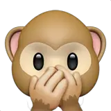 🙊 sich den Mund zuhaltendes Affengesicht Emoji auf Apple macOS und iOS iPhones