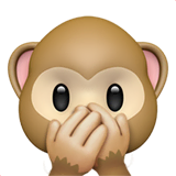 speak-no-evil-monkey Emoji apple