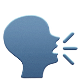 🗣️ Silhouette di una testa che parla Emoji su Apple macOS e iOS iPhones