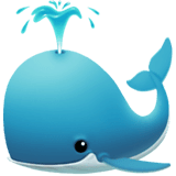 Spouting Whale Emoji on Apple macOS and iOS iPhones