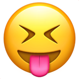 squinting-face-with-tongue Emoji apple