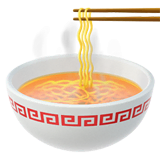 steaming-bowl Emoji apple