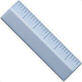 straight-ruler Emoji apple