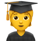 student Emoji apple