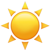 Sonne Emoji auf Apple macOS und iOS iPhones