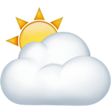 sun-behind-cloud Emoji apple