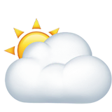 sun-behind-large-cloud Emoji apple