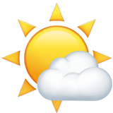 🌤️ Sonne hinter kleiner Wolke Emoji auf Apple macOS und iOS iPhones