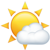 sun-behind-small-cloud Emoji apple