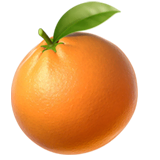 tangerine Emoji apple
