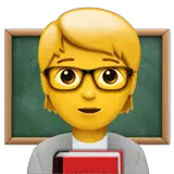 Teacher Emoji on Apple macOS and iOS iPhones