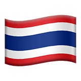 Flagge von Thailand Emoji auf Apple macOS und iOS iPhones