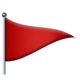 triangular-flag Emoji apple