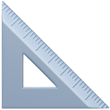 📐 Triangular Ruler Emoji on Apple macOS and iOS iPhones