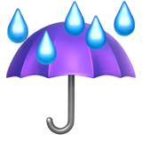umbrella-with-rain-drops Emoji apple
