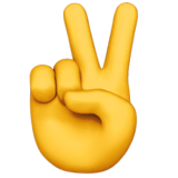 victory-hand Emoji apple