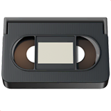 videocassette Emoji apple