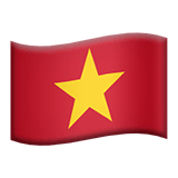 🇻🇳 Bandera de Vietnam Emoji en Apple macOS y iOS iPhones