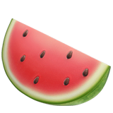 Wassermelone Emoji auf Apple macOS und iOS iPhones