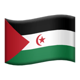 Bandera del Sáhara Occidental en Apple macOS y iOS iPhones