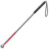 white-cane Emoji apple