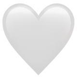 Weißes Herz Emoji auf Apple macOS und iOS iPhones