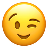 winking-face Emoji apple