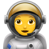 Astronauta donna su Apple macOS e iOS iPhones