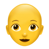 woman-bald Emoji apple