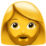 woman-beard Emoji apple