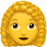 woman-curly-haired Emoji apple