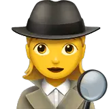 🕵️‍♀️ Woman Detective Emoji on Apple macOS and iOS iPhones