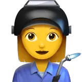 Woman Factory Worker Emoji on Apple macOS and iOS iPhones