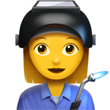 woman-factory-worker Emoji apple