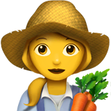 woman-farmer Emoji apple