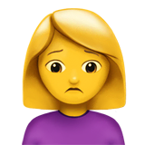 woman-frowning Emoji apple