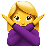 woman-gesturing-no Emoji apple
