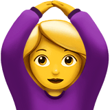 Woman Gesturing OK Emoji on Apple macOS and iOS iPhones